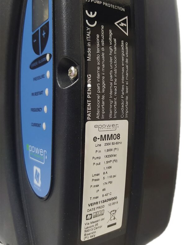 VARIADOR DE VELOCIDAD E-POWER MOD. e-MM08, MAX. 8 amp - Imagen 3
